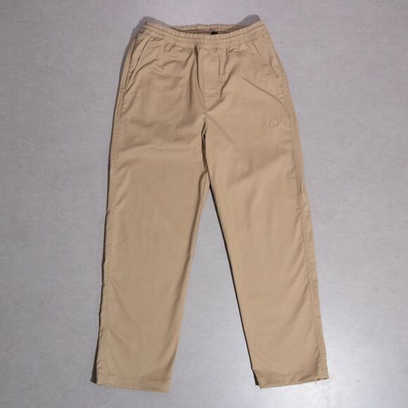 Devium Steamer Chino Pants Khaki Tan Stretch Made In USA Men's Large x 28" - Picture 1 of 11
